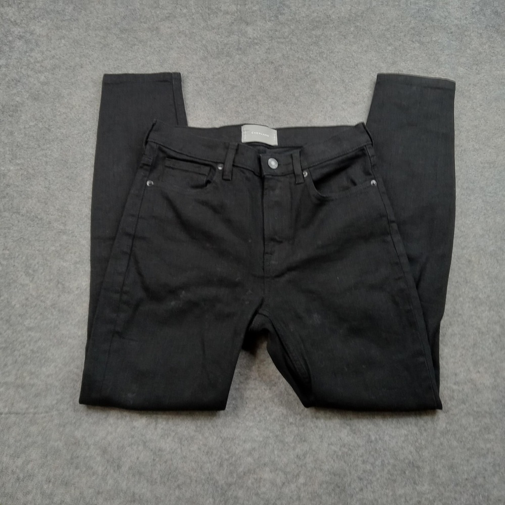 Everlane Jeans Womens 27 Black High Rise Skinny Stretch‎ Denim Pants Ankle